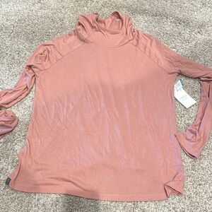 Dusty Pink Long Sleeve Turtleneck Top